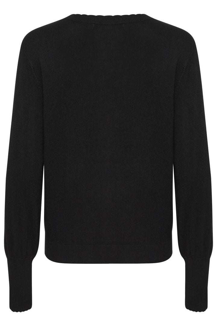 Culture - Cuannemarie Scallop Cardigan med Perler