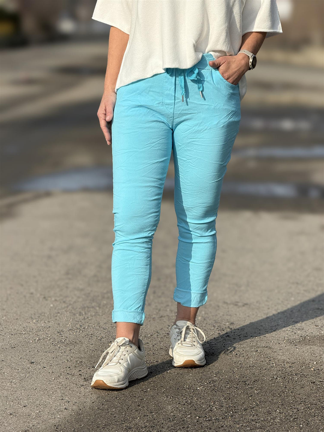 Drøbak Motehus - JAFFA Magic Bukse - Turkis