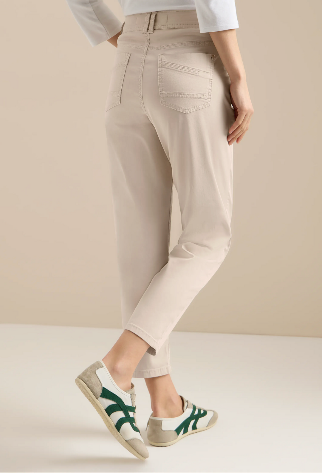 Cecil - Scarlett Bomulls Bukse - Beige - L:26