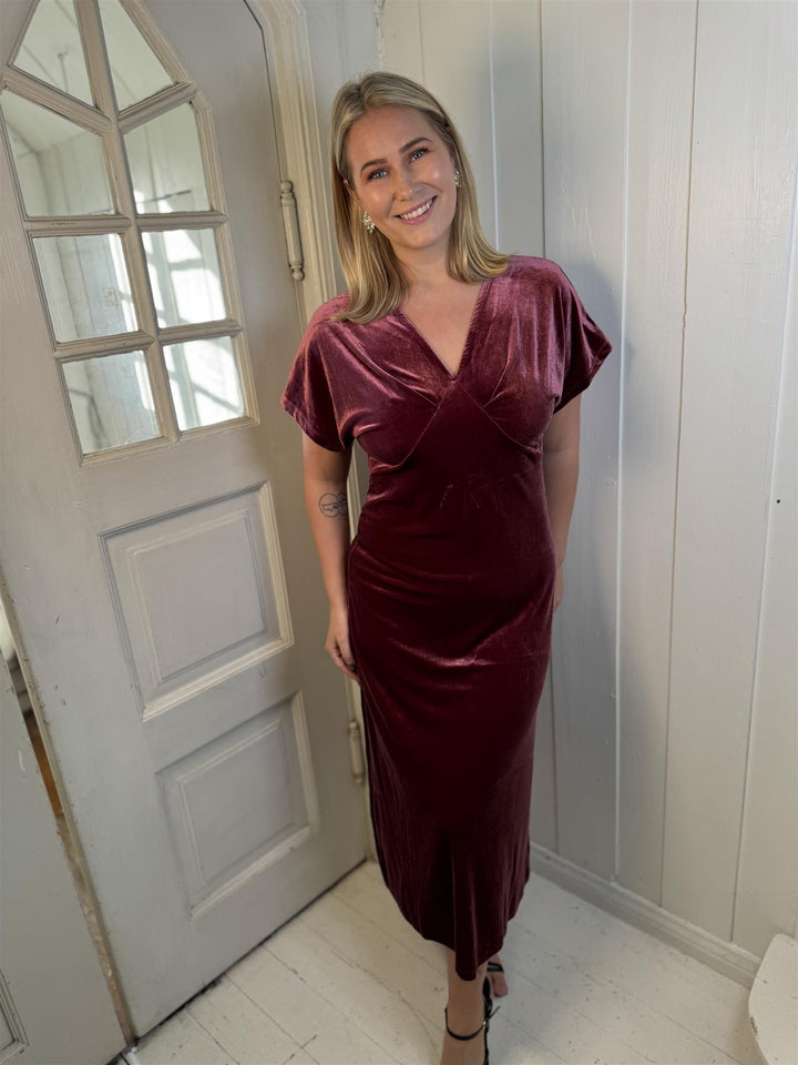 Cream - CRFrosty velourkjole