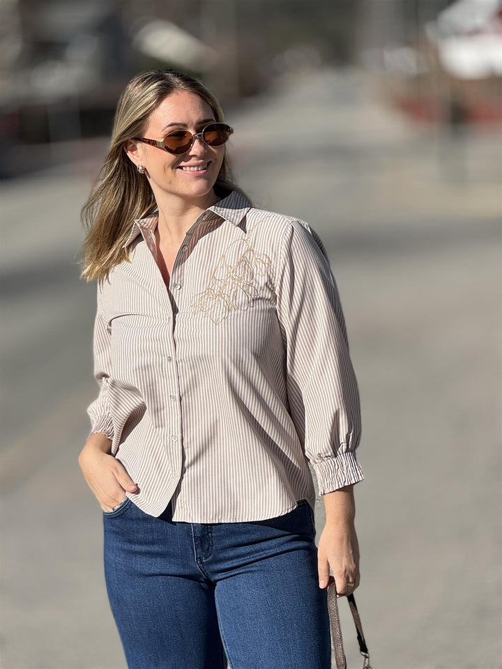 Freequent - FQEvalina Skjorte - Beige