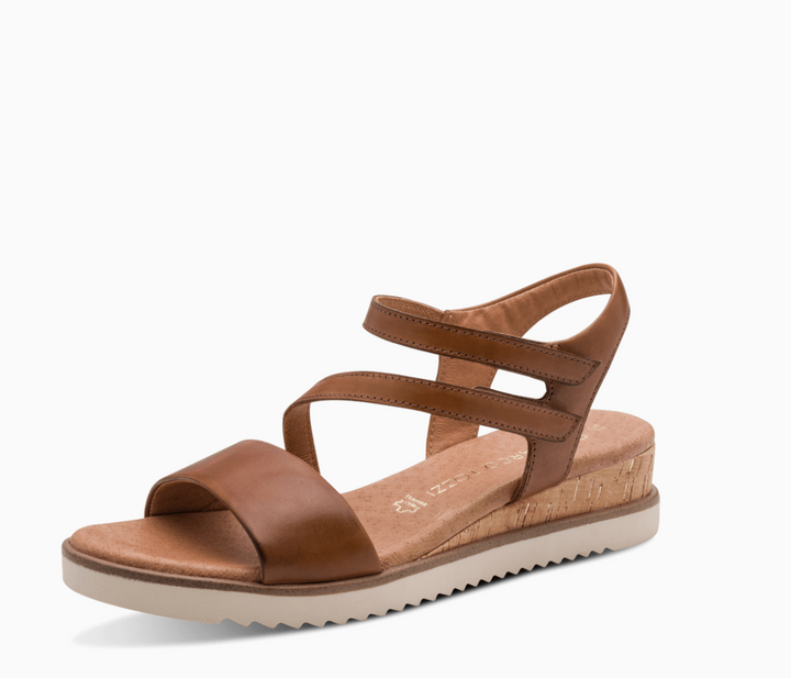 Marco Tozzi - Sandaler med kilehæl - Cognac