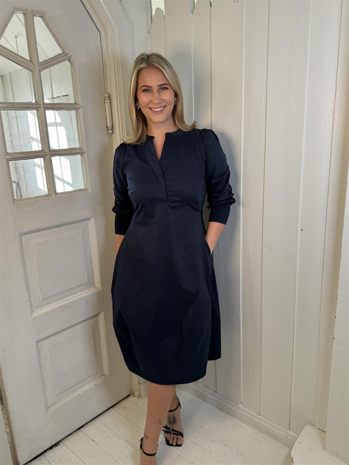 Culture - CUantoinett kjole med 3/4 lange ermer - Blå