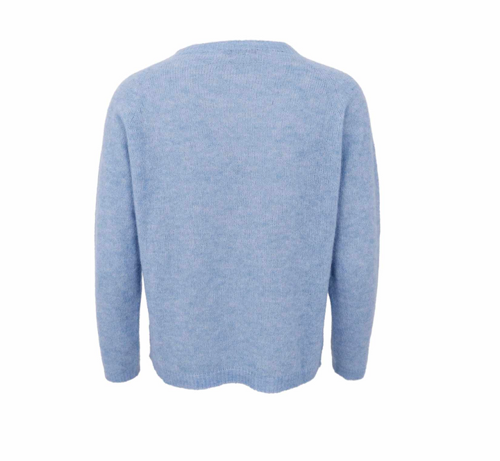 Black Colour - BCDELL Strikkegenser Alpakka/Ull - Blå