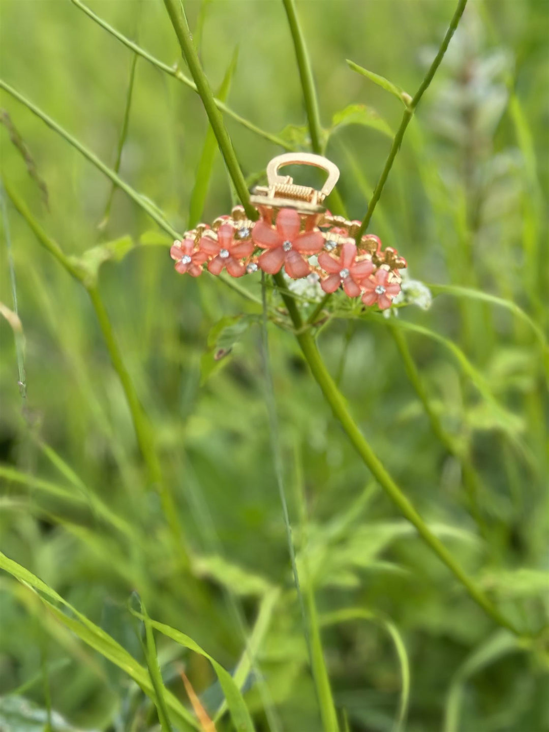 NORA Norway - Hårklype med blomster - Peach