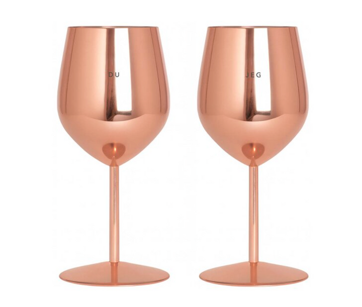 Pictureit - Vinglass rosegull, du & jeg