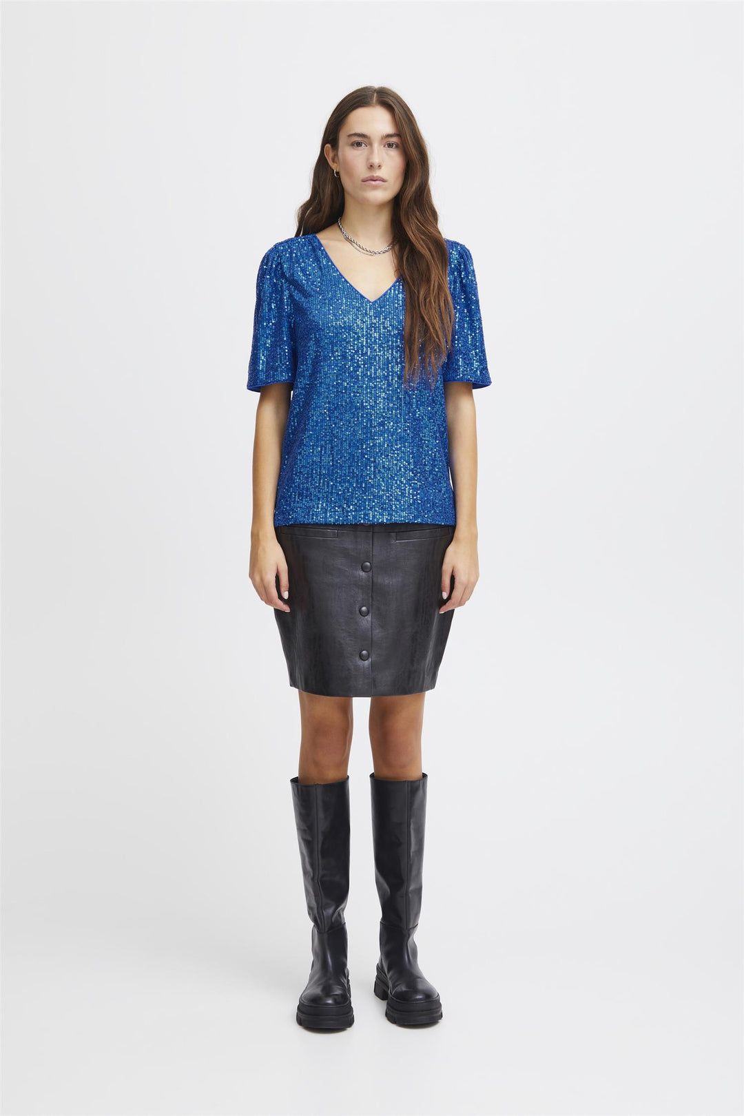 ICHI - IHFAUCI SS2 Topp med paljetter