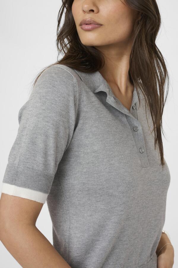 Kaffe Clothing - KALIZZA Kontrast polo genser med kort erm