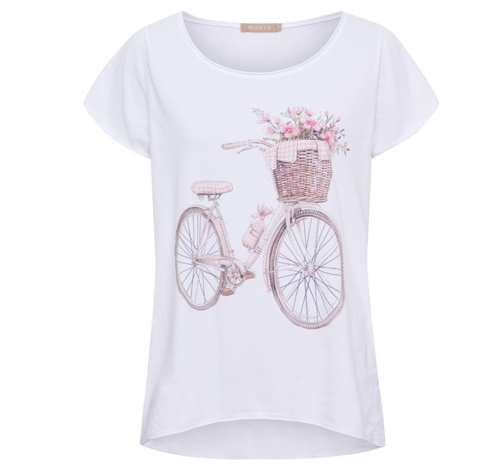 Marta Du Château - MDCMarie T-Skjorte - Rosa Sykkel