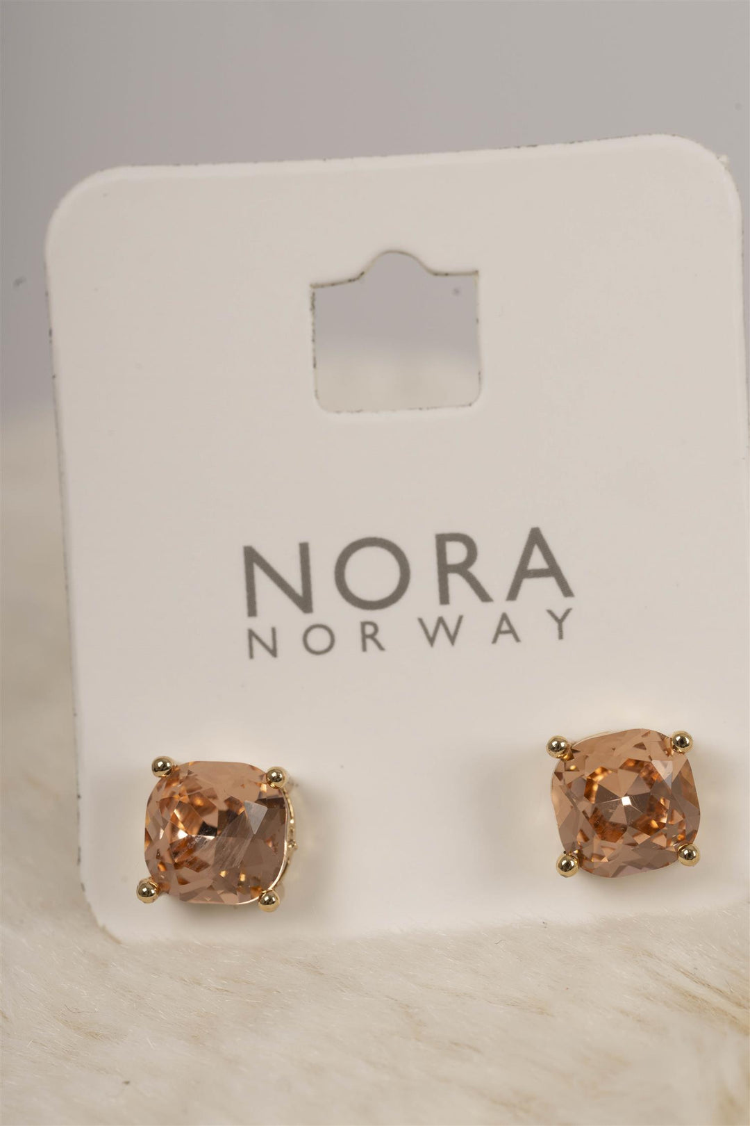 NORA Norway - Florentina stud ear gold peach